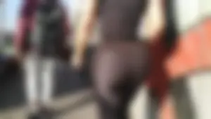 One of my best catches - Big Bubble Booty Latina in spandex gym with ponytail