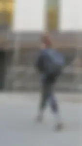 Black spandex and little grey boots crossing the street - such a cutie