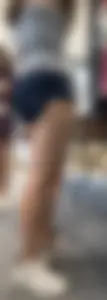 College girl’s shorts are way too tight