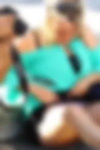Blonde lady upskirted showing her panties and pussy lips
