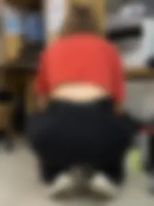 Redhead squatting and working part 12