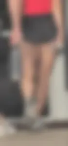 TIGHT WHITE ASS; BLACK SPANDEX SHORTS
