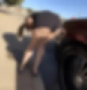 Pawg cheeks hanging out in black romper
