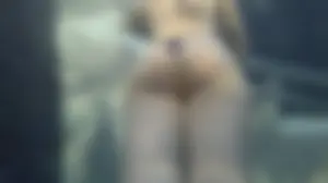 Sexy Tall Blonde in Blue Bikini caught underwater🌊