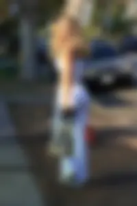 Alexis Ren at Moon Juice with hard nipples and a great ass in white tight sweats