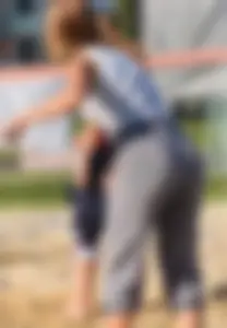 NOT OC. Fit MILF with nice ass & great VPL playing volleyball