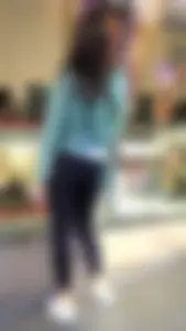 Tall And Skinny Girl in Leggings Street Creepshots