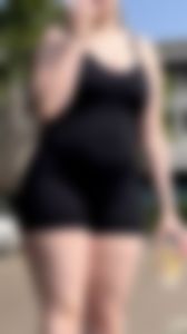 Thick ass in black bodysuit
