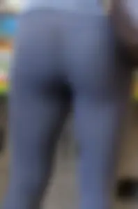 Asian babe in leggings at nutrition shop pt.1