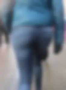 Juicy Booty And Long Slim Legs in Tight Blue Jeans Street City Creepshots