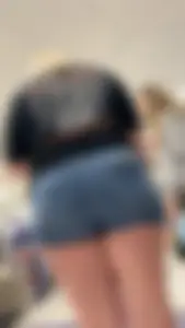 Thick blonde in jean shorts. O/C