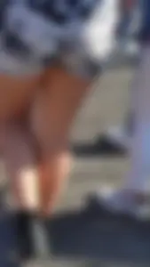 Tight shorts on this teen at the carnival