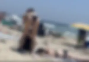 Cute college girls at beach