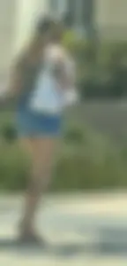 Sexy target parking lot teens big tits nice ass short shorts