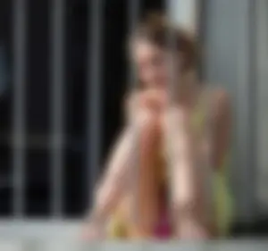 Neighbor student upskirted showing her panties and in bikinis