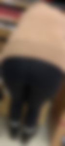 Black legging girl bending over