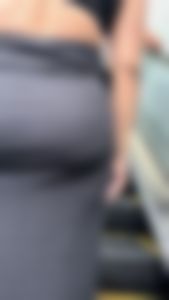 Thick Colombian Milf in Tight Sundress with fat ass on escalator ( OC , VPL)