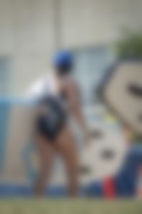Great ass on bikini bottomed surfer girl