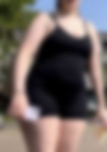Thick ass in black bodysuit