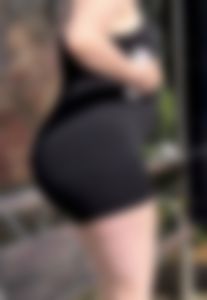 Thick ass in black bodysuit