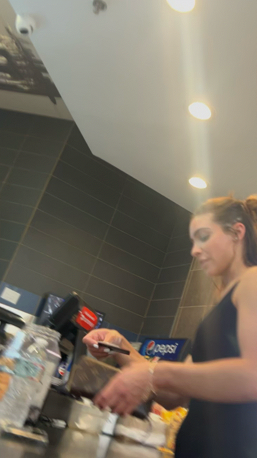 Fat booty brunette in tight black dress (oc)