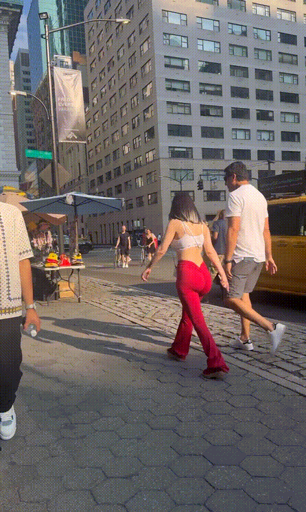 Fat A$$ Latina in red leggings with bf