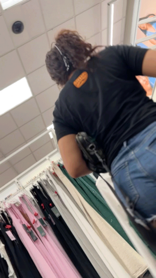 Sexy thick ass cheeks showing In short high jeans at Target