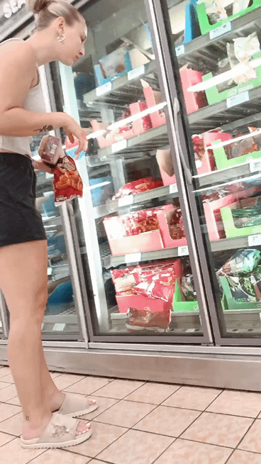 Slim Dirty Blonde Baddie Grey Shorts & Sandals (OC)