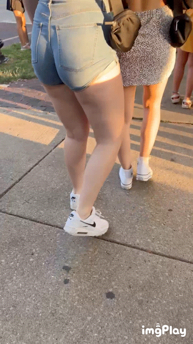 Summer means PAWG jean shorts