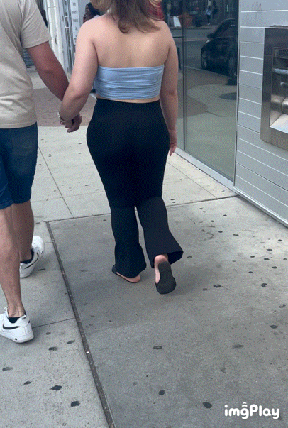 Thick Portuguese Baddie with a BBL in spandex flares