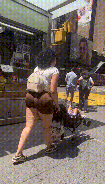 Dominican FAT ASS in brown could NOT resist