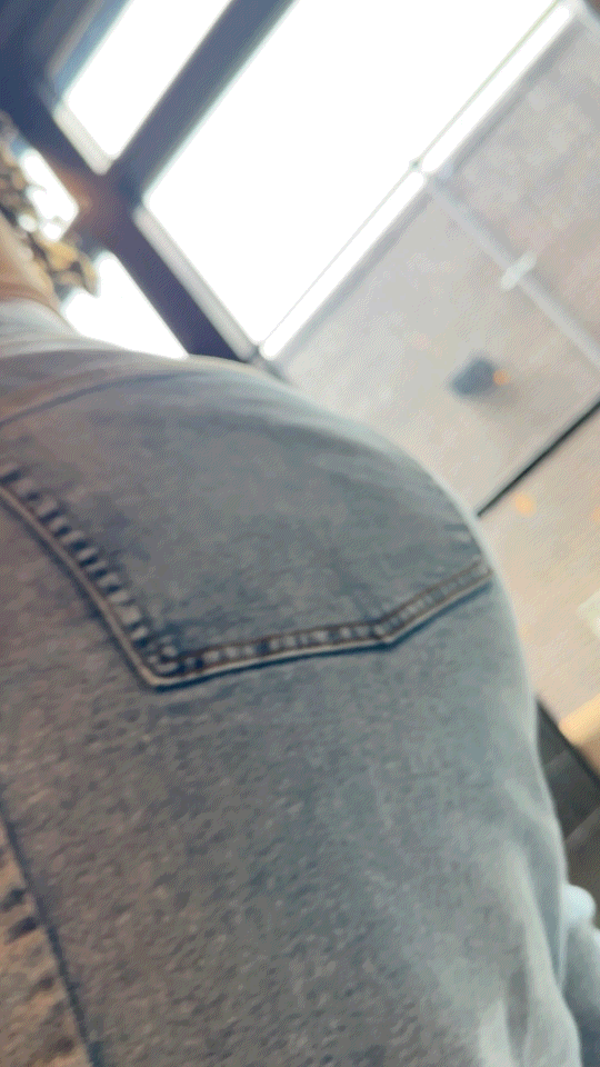 Sexy Thick booty in tight jeans  Her ass was eating them jeans