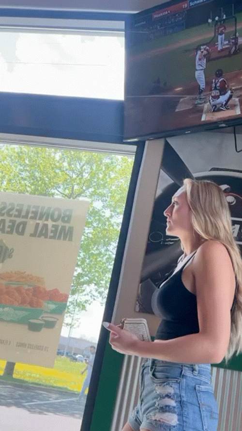 Blondie at wing stop (oc)