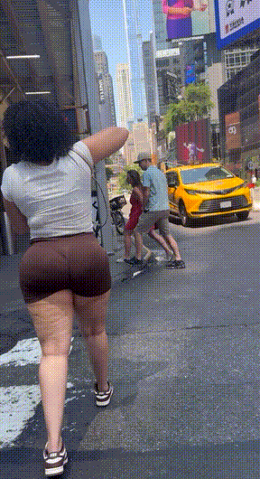Dominican FAT ASS in brown could NOT resist