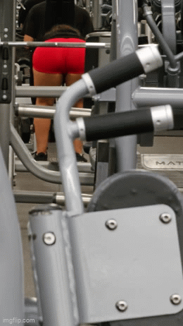 PHATTT Ass Squatting in Red Tight Spandex (GIF at end)