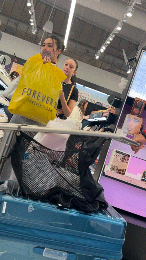 Two college chick’s shopping for makeup(oc)