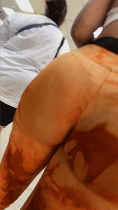 Asstronomical orange leggings