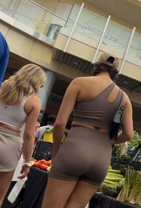 Tall brunette in brown shorts showing off her nice legs and booty (OC)