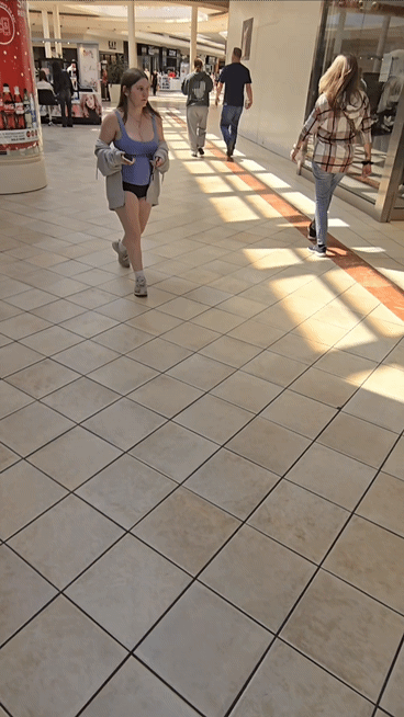 I caught the fattest tits at the mall