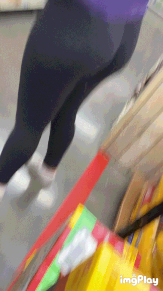 College Blonde Pawg at retail store showing off that booty(oc)(vtl)