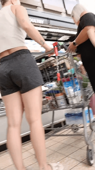 Slim Dirty Blonde Baddie Grey Shorts & Sandals (OC)