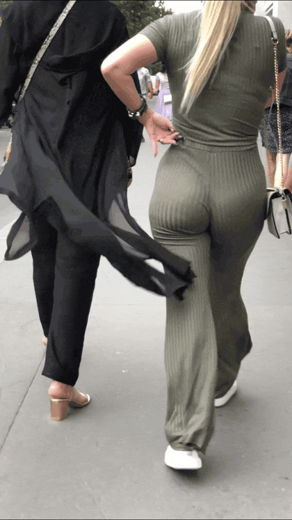 Sexy Jiggle blonde in pants (NOT OC)