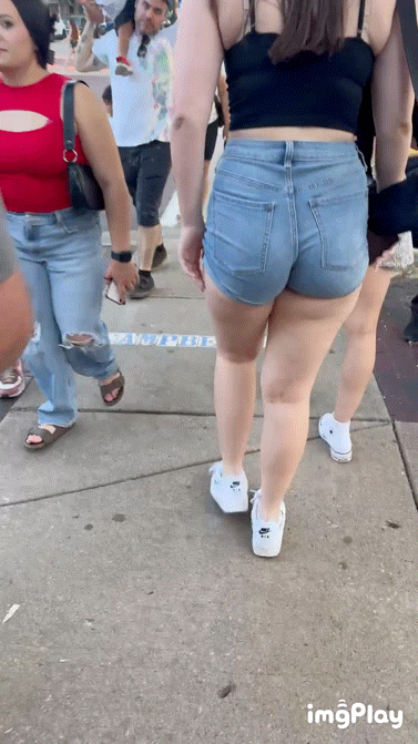Summer means PAWG jean shorts