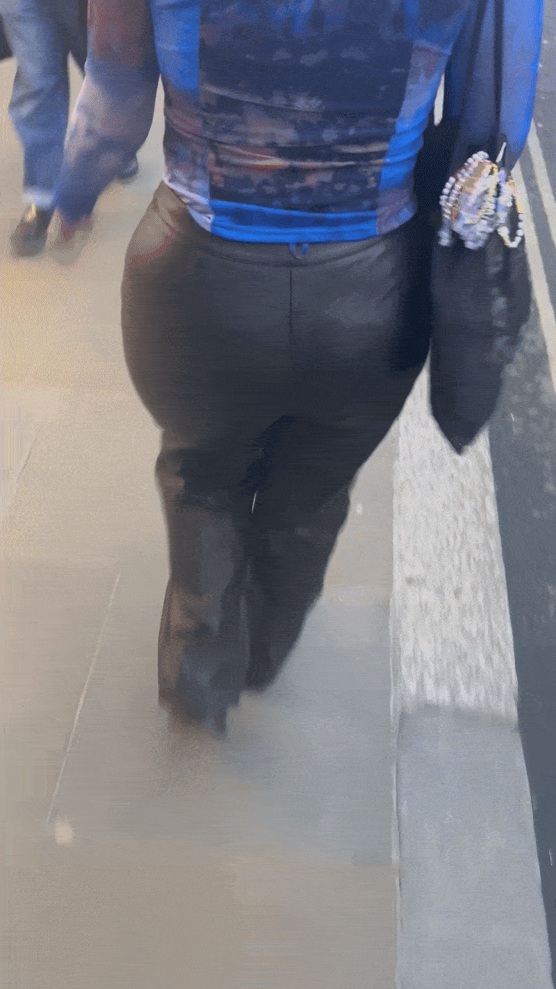 Amazing leather pants ass
