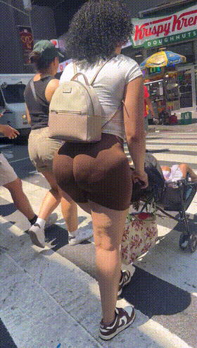 Dominican FAT ASS in brown could NOT resist
