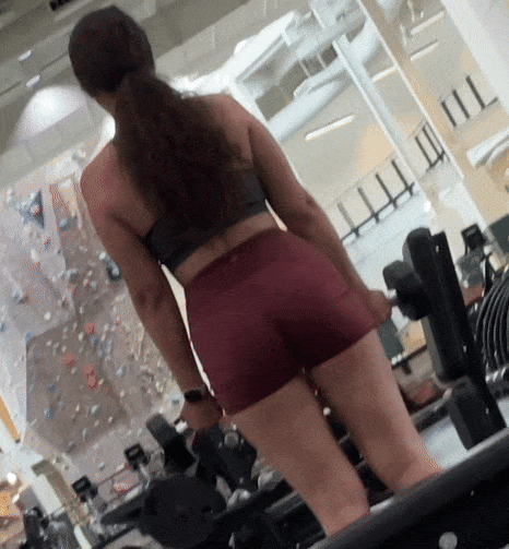 College Gym Girls (PART 40) RED SHORTS Edition