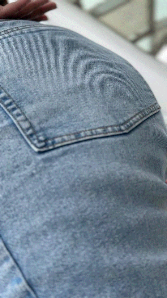 Sexy Thick booty in tight jeans  Her ass was eating them jeans