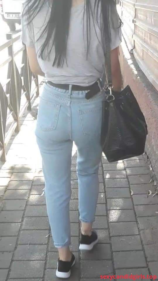 Sexycandidgirls Top Juicy Candid Booty In Blue Jeans Street Photo Item 1