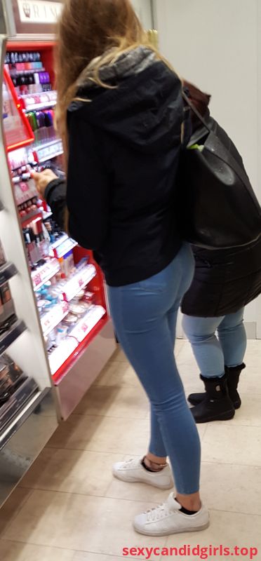 Sexycandidgirls Top Perfect Little Ass And Slim Legs In Tight Blue Jeans Creepshot Candid