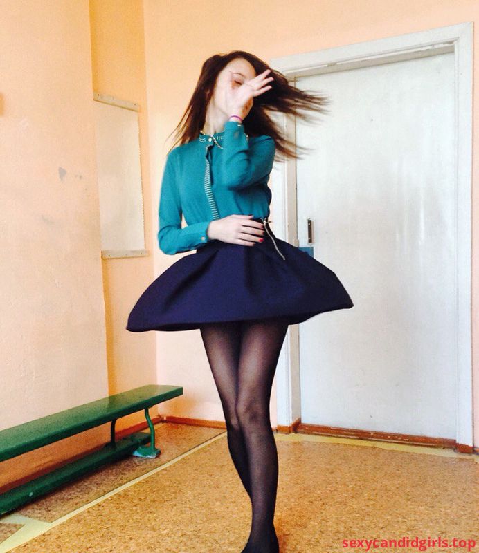 Sexycandidgirls Top Teen Jb With Her Skirt Pulled Up Hot Legs In Black Pantyhose Item